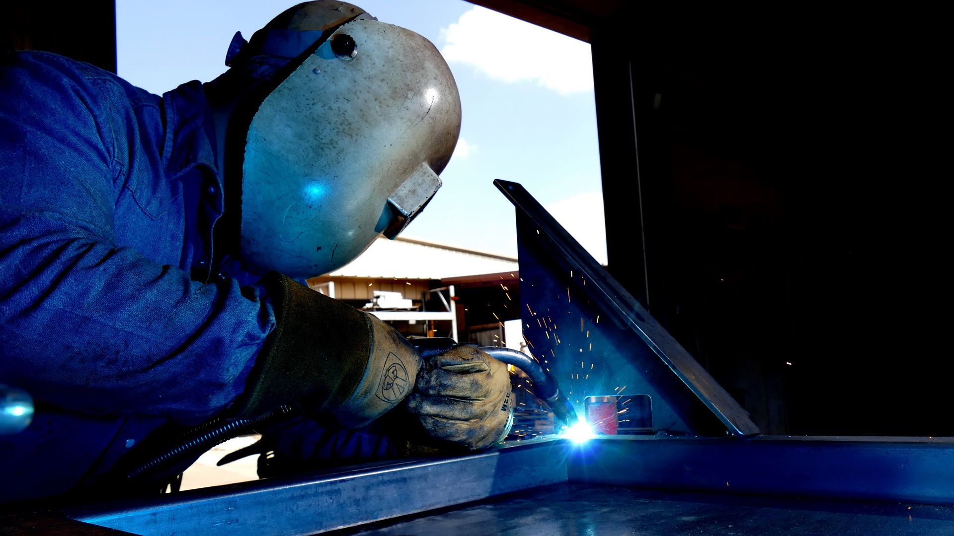 Worker Doing Welding